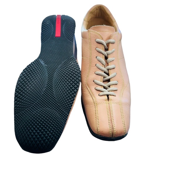 Prada - CALZATURE DONNA Leather sneakers, Ecru:color, Men size39, IOB, w/dustbag - Picture 8 of 16